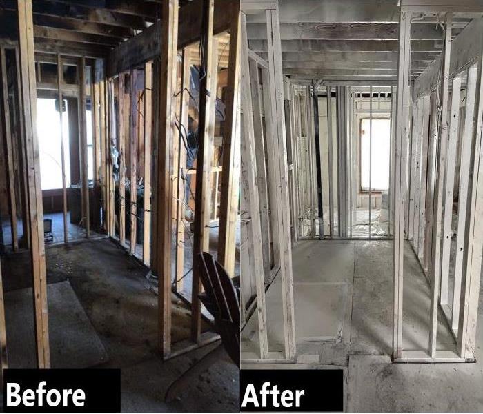 Fire Restoration of Structure before and after