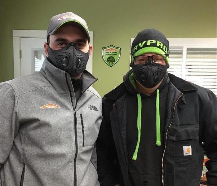 Carl and Johnny wearing PPE in Bennington Vermont